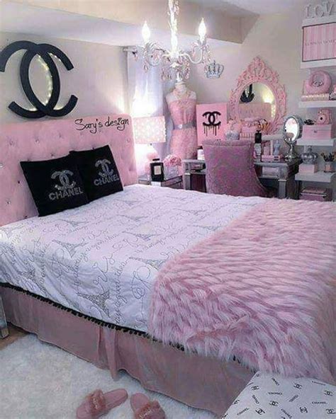 Chanel inspired bedroom decor